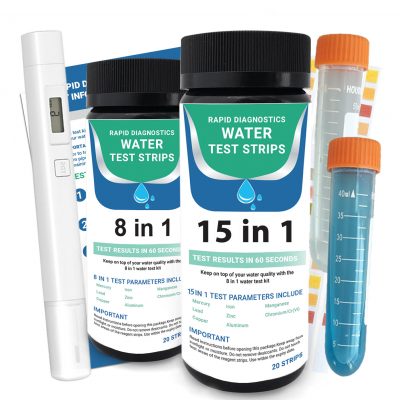Water Test Kit Bundle 23 in 1, E coli & Digital TDS EC Water Quality Tester