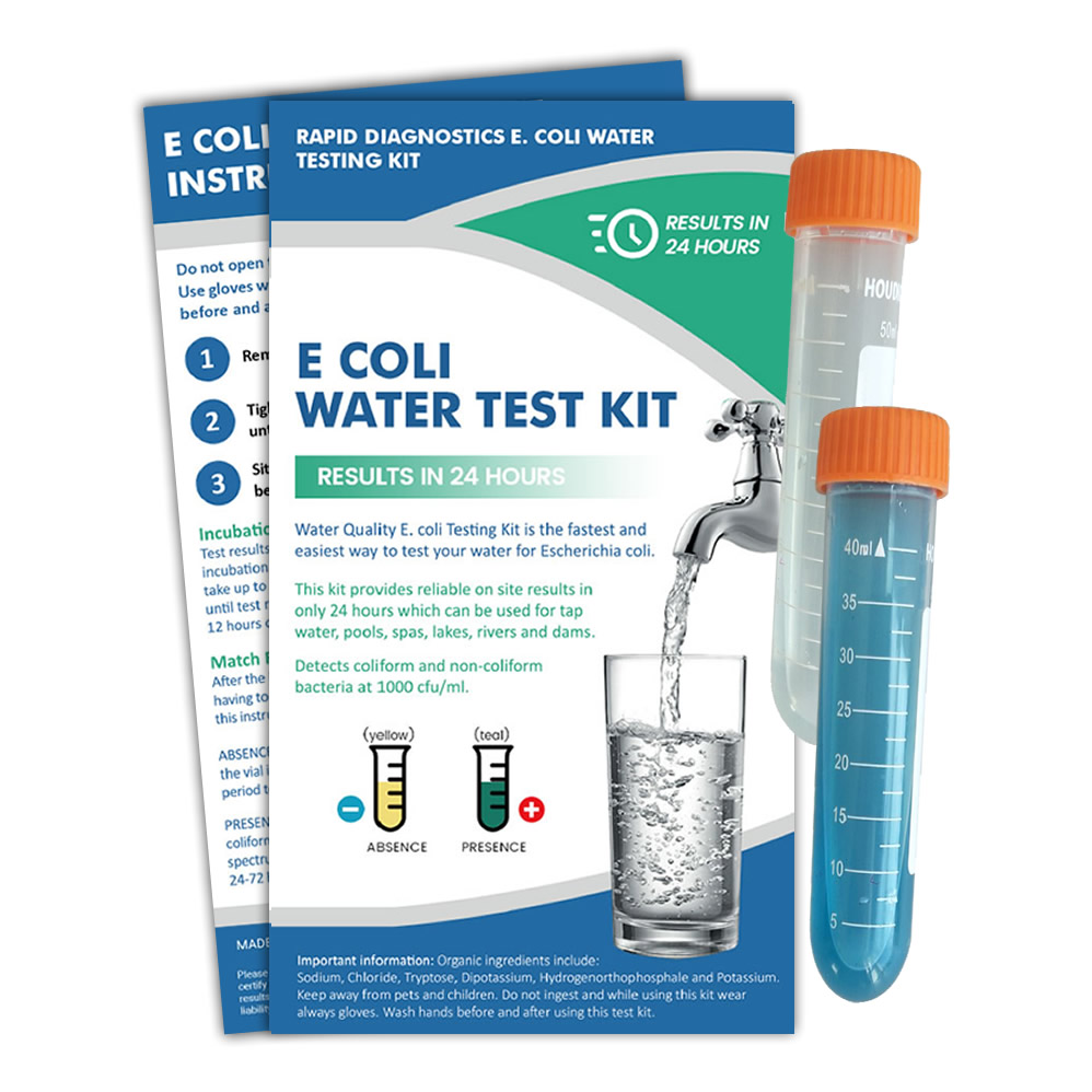 Hot Tubs Pond Lake Well Pool Test Kit iQ.BAC Water Testing Kit 4 Pack Coliform & E Coli Testing Kit Portable Water Tester Kit Made in Canada Recycled Packing E Coli Testing Kit